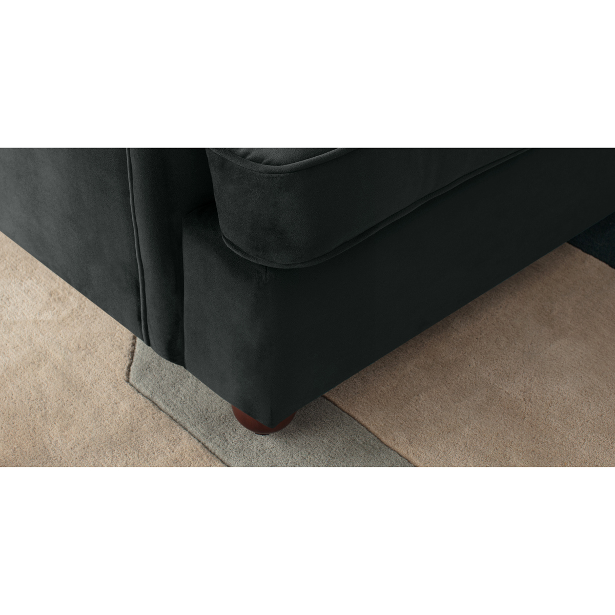 Orson 3 Seater Sofa Bed, Midnight Grey Velvet – image 3