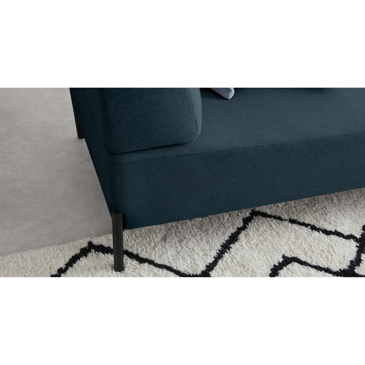 Made Essentials Kiva Right Hand Facing Chaise End Corner Sofa, Aegean Blue – image 3