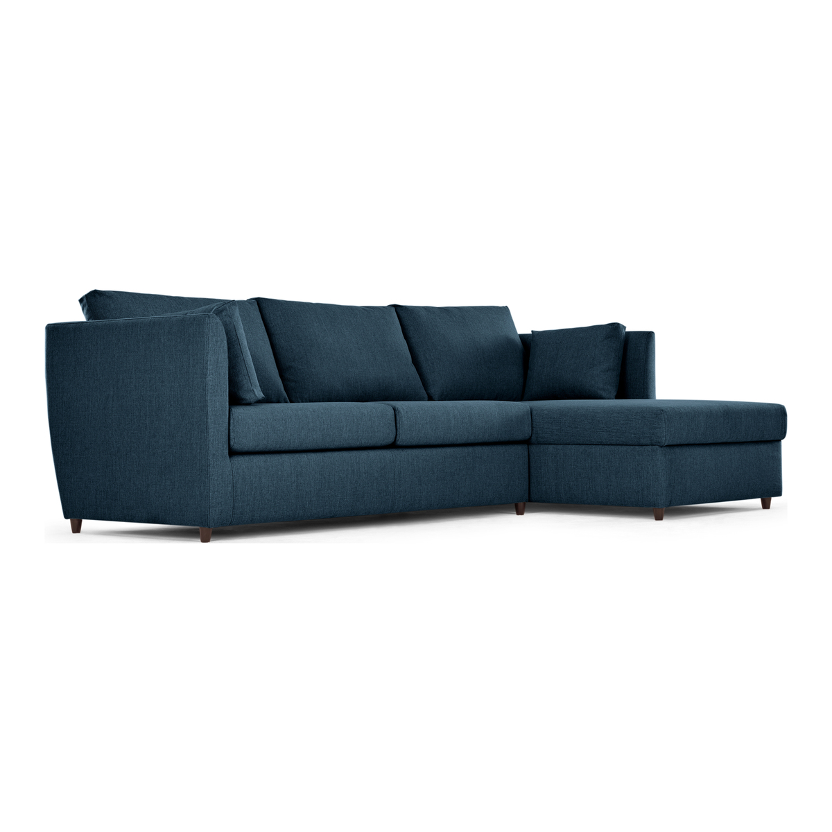 Milner Right Hand Facing Corner Storage Sofa Bed with Memory Foam Mattress, Arctic Blue – image 1