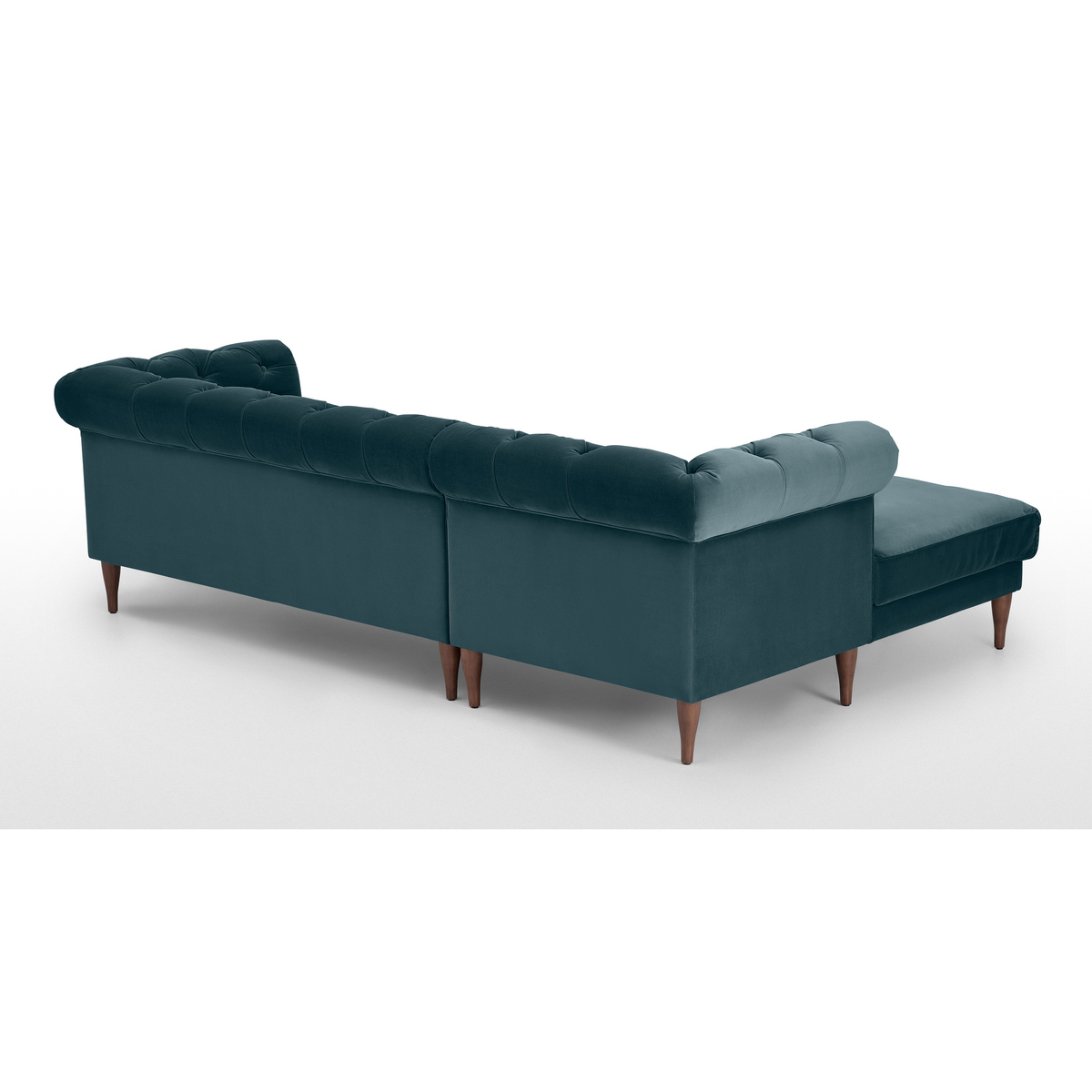 Barstow Left Hand Facing Chaise End Corner Sofa, Steel Blue Velvet – image 5