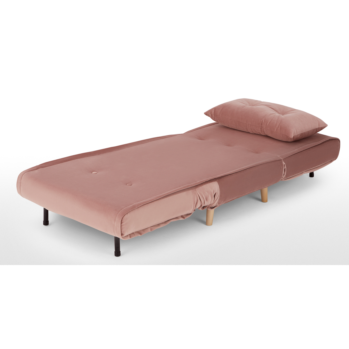 Haru Single Sofa Bed, Velvet Vintage Pink – image 5