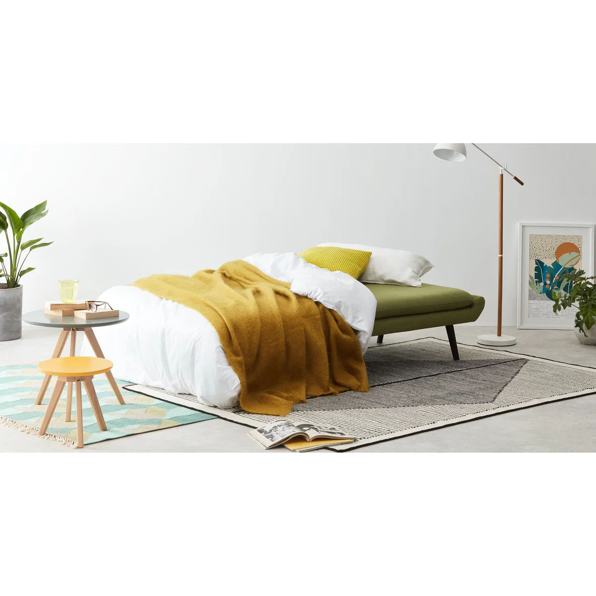 Edwin Click Clack Sofa Bed, Juniper Green – image 8
