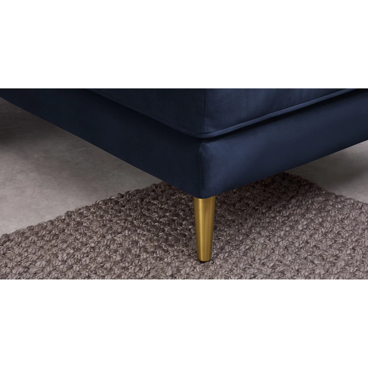 Amicie Right Hand Facing Chaise End Corner Sofa, Royal Blue Velvet – image 4