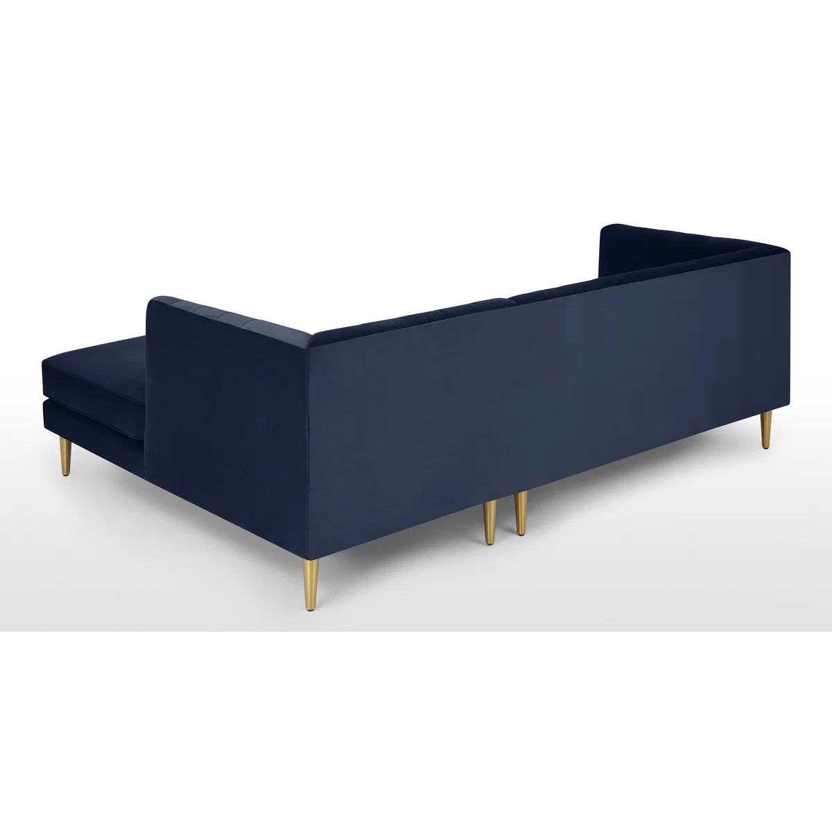 Amicie Right Hand Facing Chaise End Corner Sofa, Royal Blue Velvet – image 5