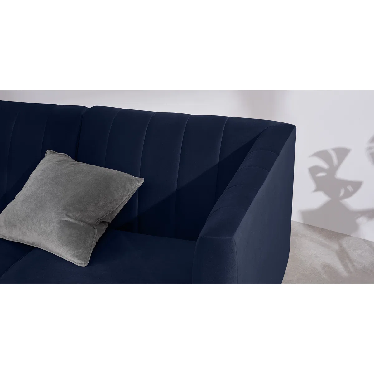Amicie Right Hand Facing Chaise End Corner Sofa, Royal Blue Velvet – image 6