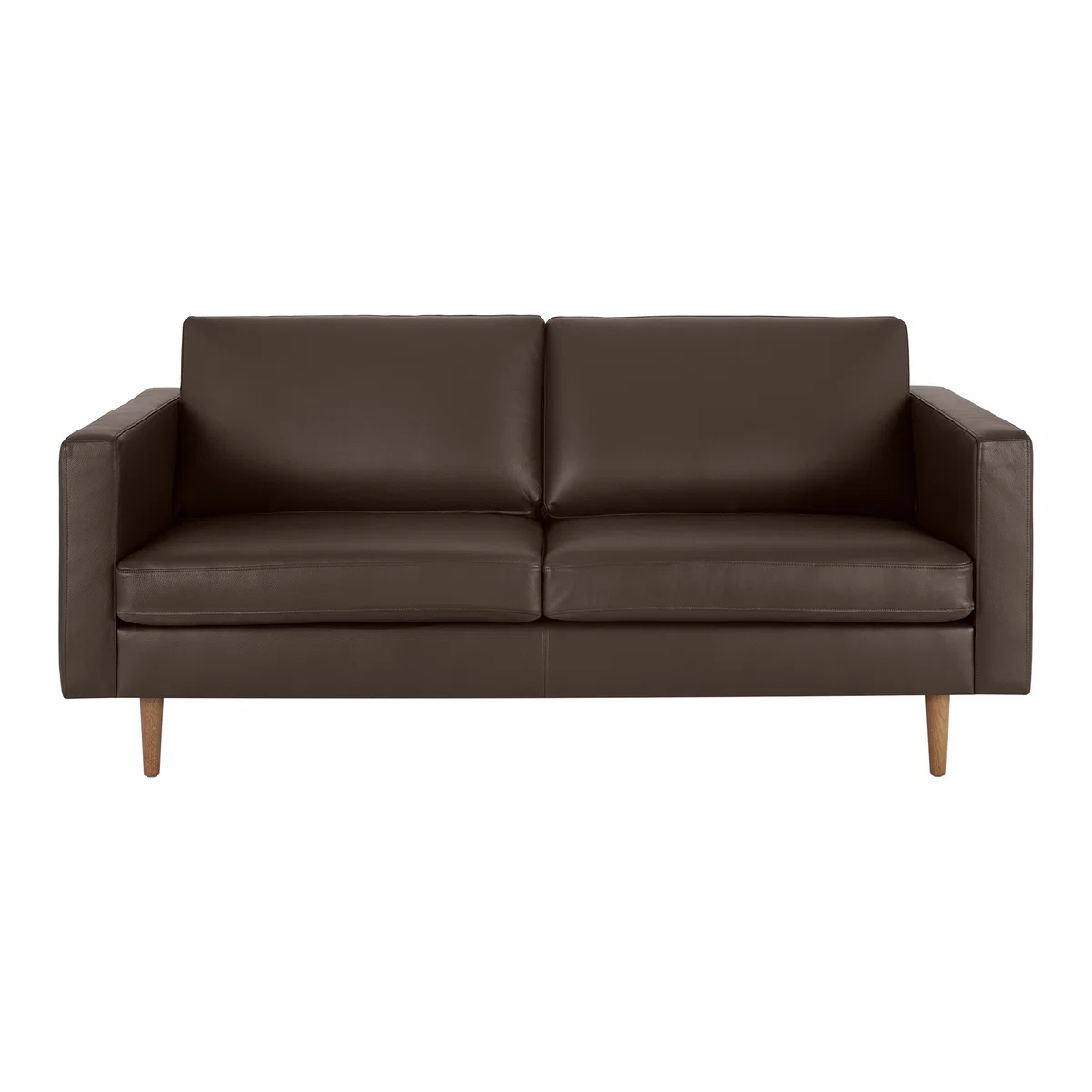 Leighton Large 2 Seater Sofa, Dark Brown Leather – image 2