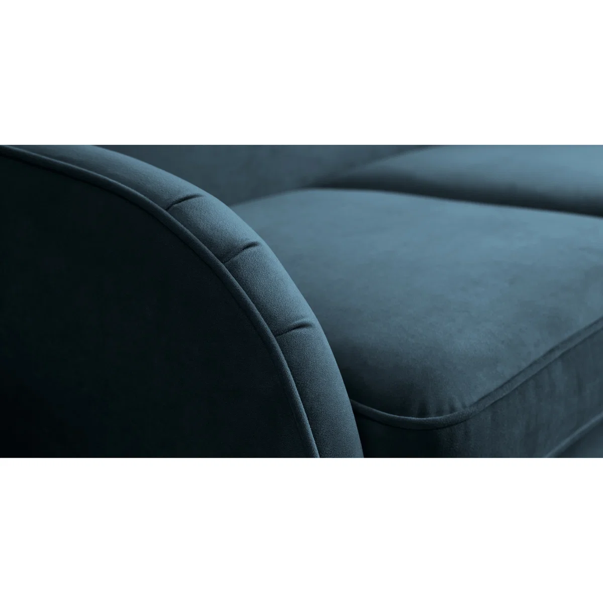 Helena Large Chaise End Corner Sofa, Plush Teal Velvet – image 5