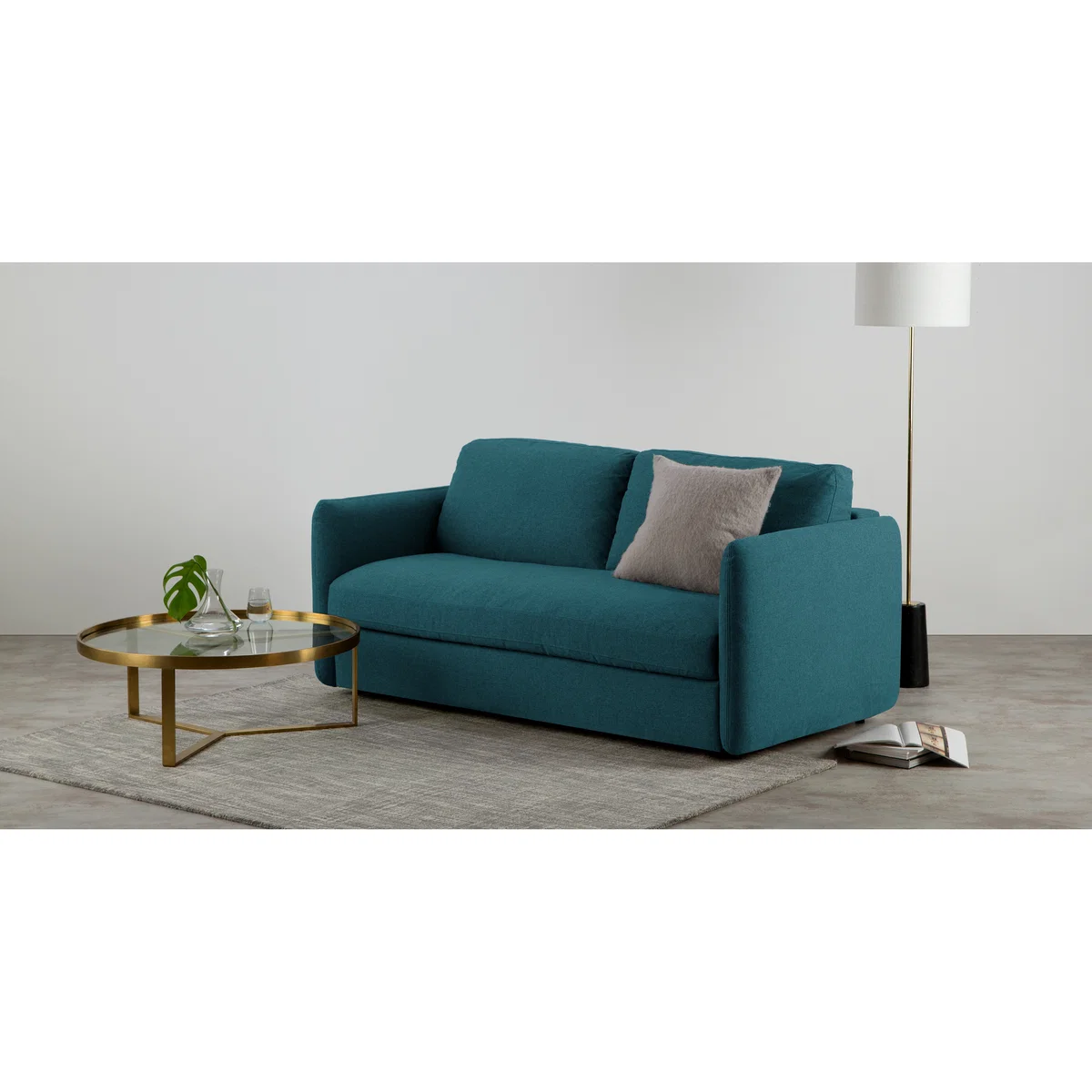 Fletcher 3 Seater Sofabed with Memory Foam Mattress, Mineral Blue – image 2
