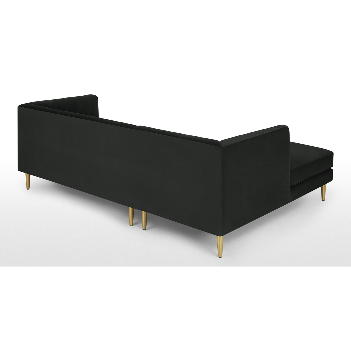 Amicie Left Hand Facing Chaise End Corner Sofa, Dark Anthracite Velvet – image 5