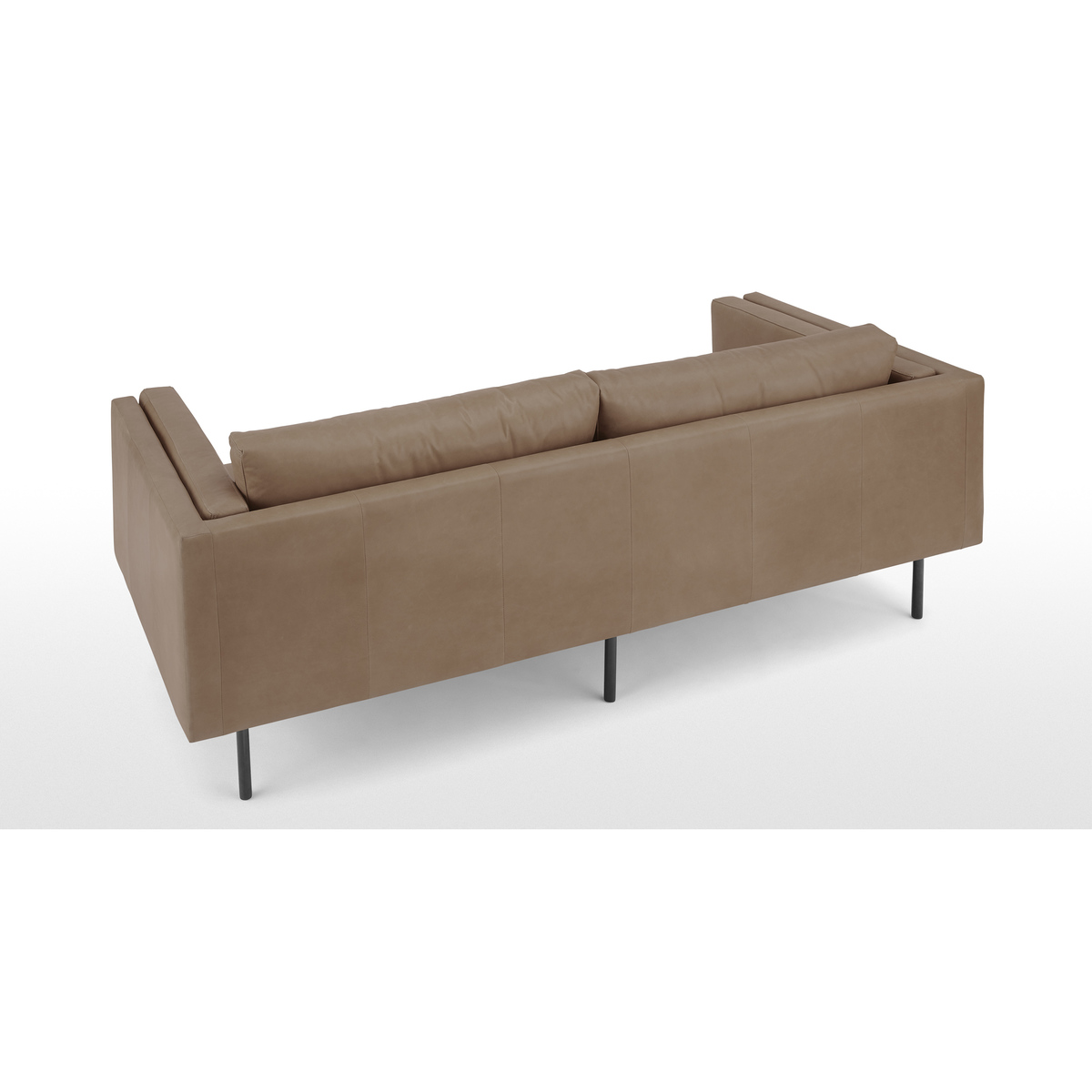 Savio Large 2 Seater Sofa, Chalk Mink Leather – image 4