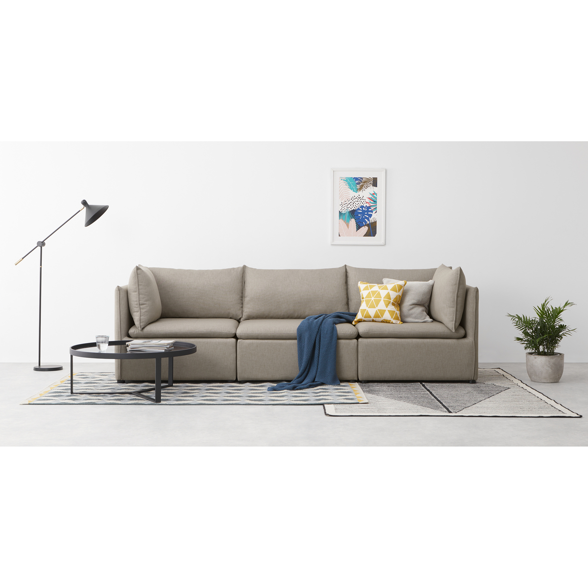 Victor 3 Seat Sofa With Storage, Portland Grey – image 2