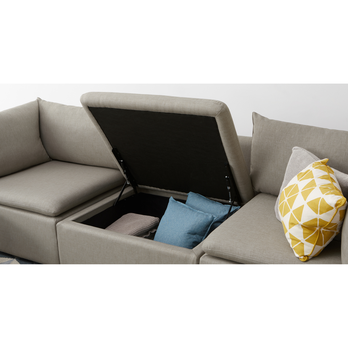 Victor 3 Seat Sofa With Storage, Portland Grey – image 4