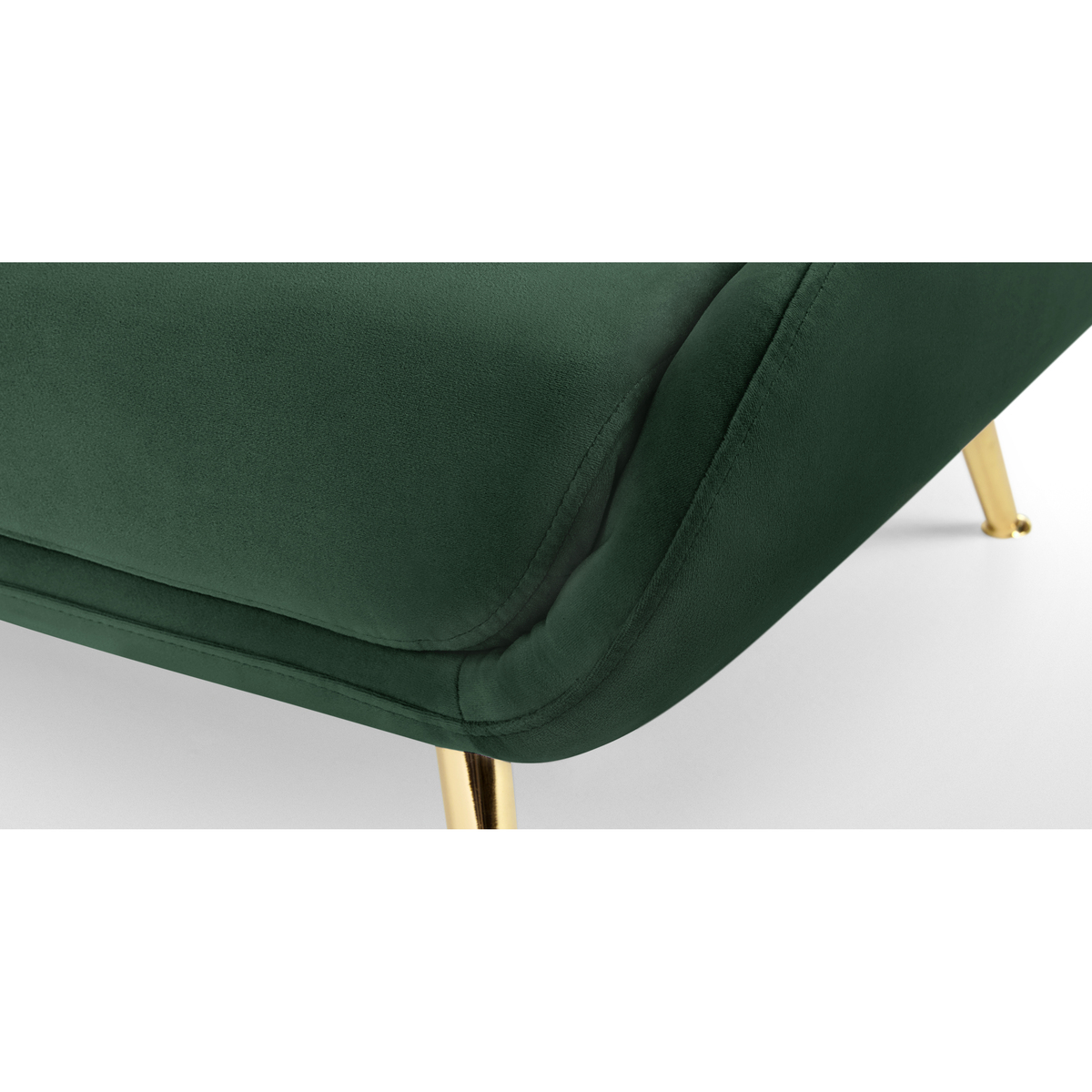 Moby Click Clack Sofa Bed, Velvet Pine Green with Brass Leg – image 6