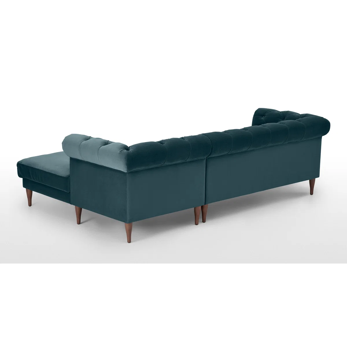 Barstow Right Hand Facing Chaise End Corner Sofa, Steel Blue Velvet – image 5