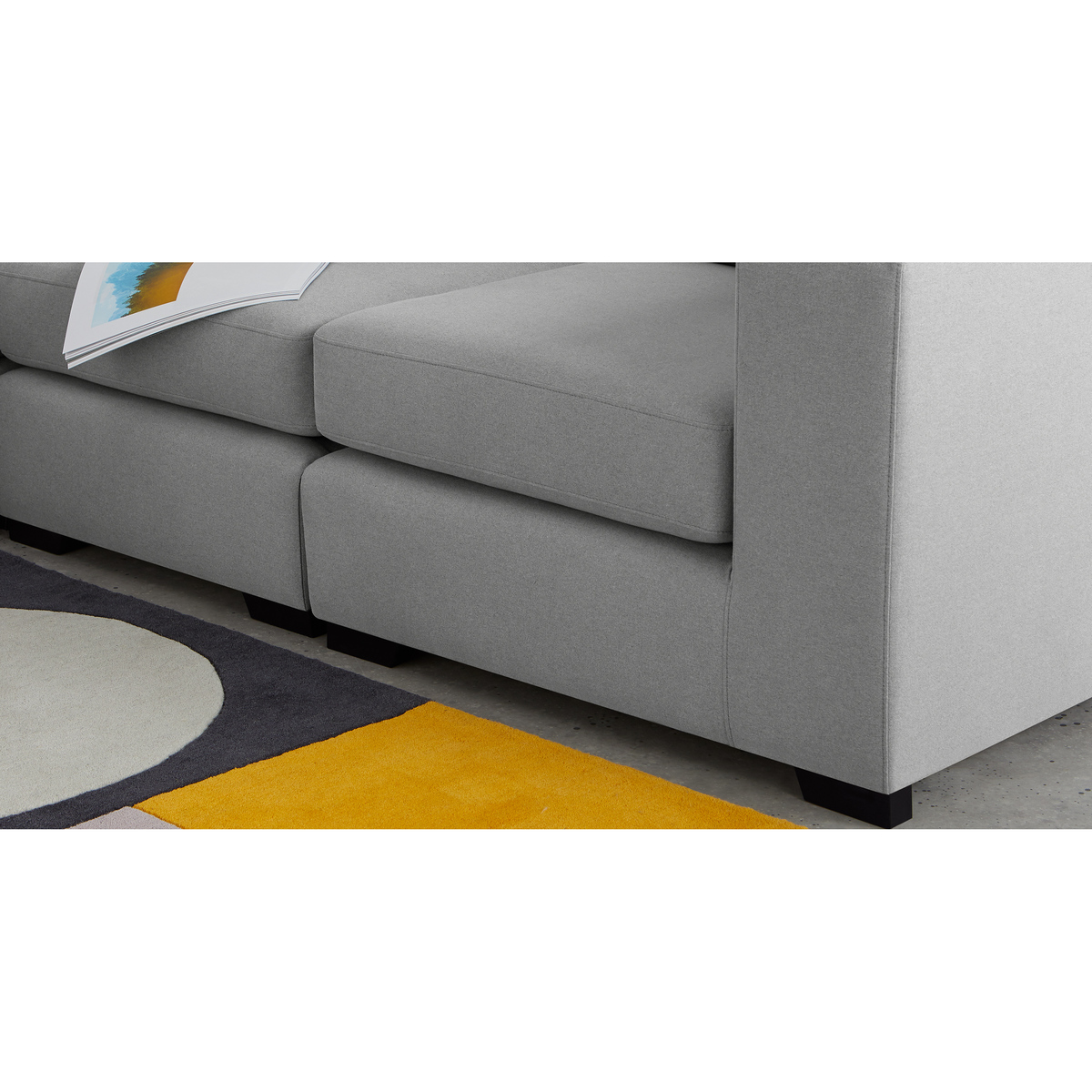 Mortimer Modular Corner Sofa Group, Chalk Grey Cotton – image 3