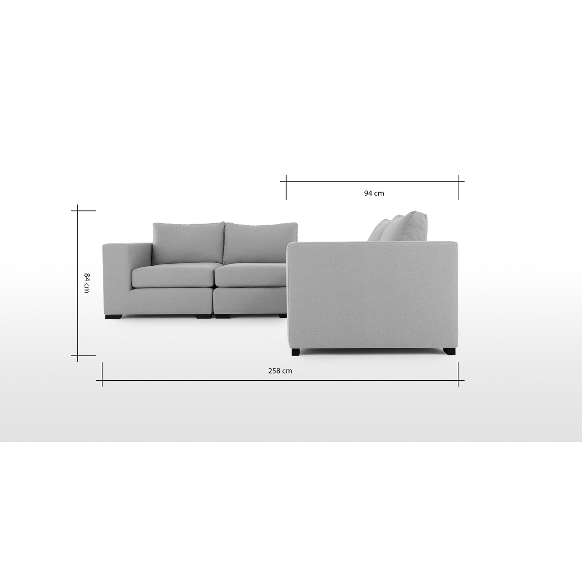 Mortimer Modular Corner Sofa Group, Chalk Grey Cotton – image 6