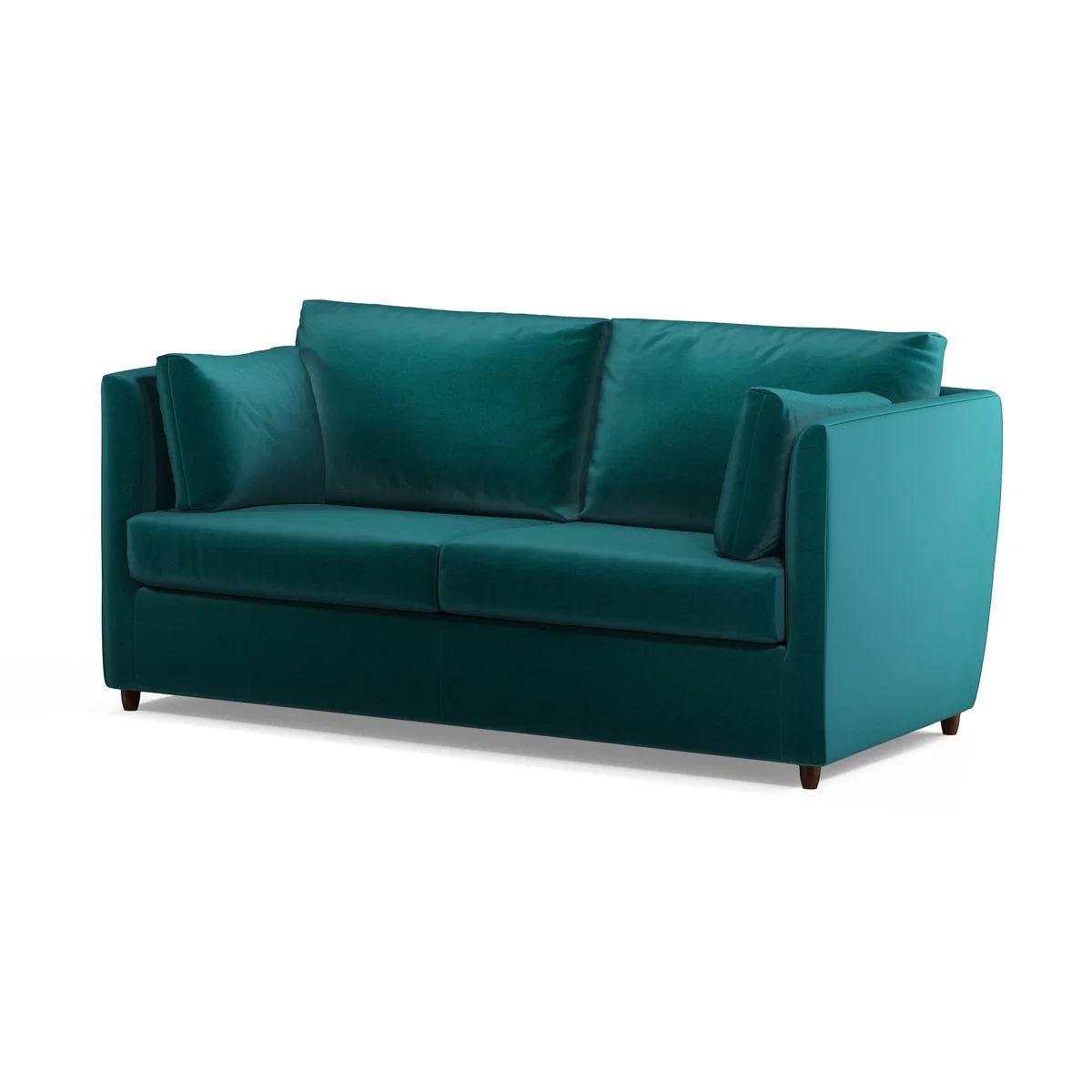 Custom MADE Milner Sofa Bed with Memory Foam Mattress, Tuscan Teal Velvet – image 2