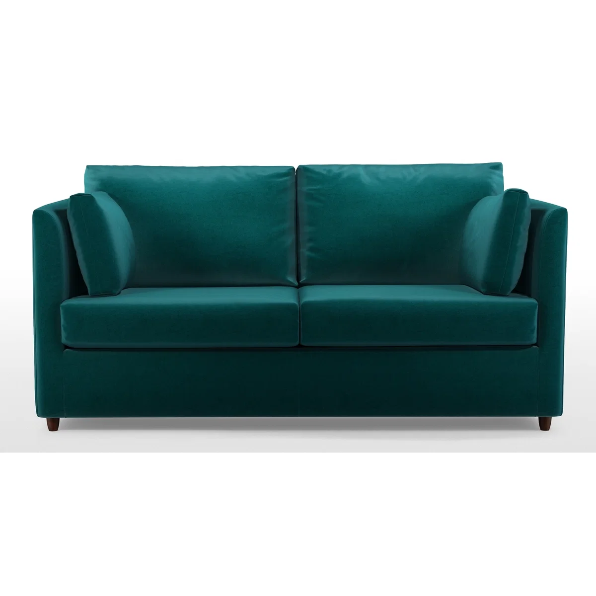 Custom MADE Milner Sofa Bed with Memory Foam Mattress, Tuscan Teal Velvet – image 3