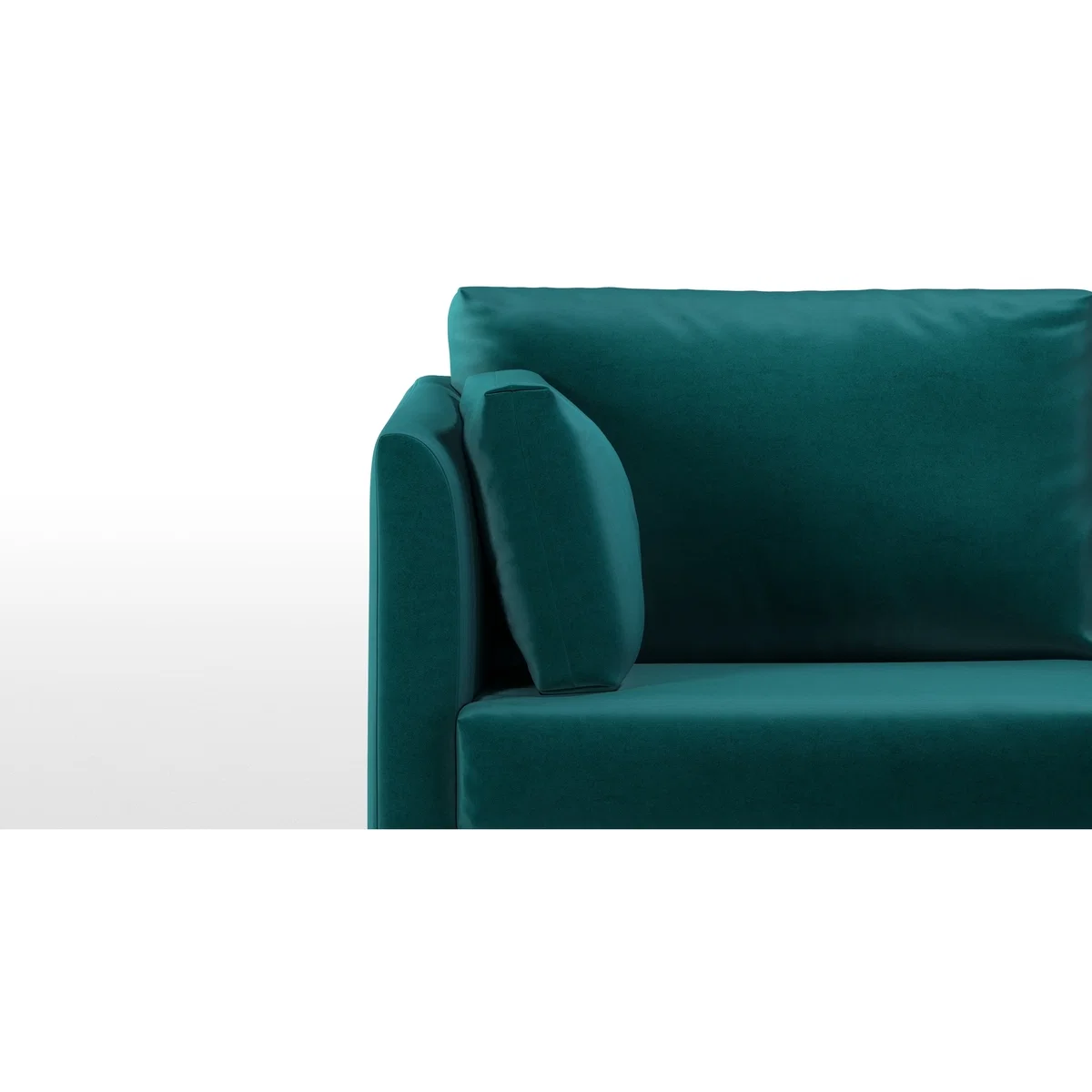 Custom MADE Milner Sofa Bed with Memory Foam Mattress, Tuscan Teal Velvet – image 5