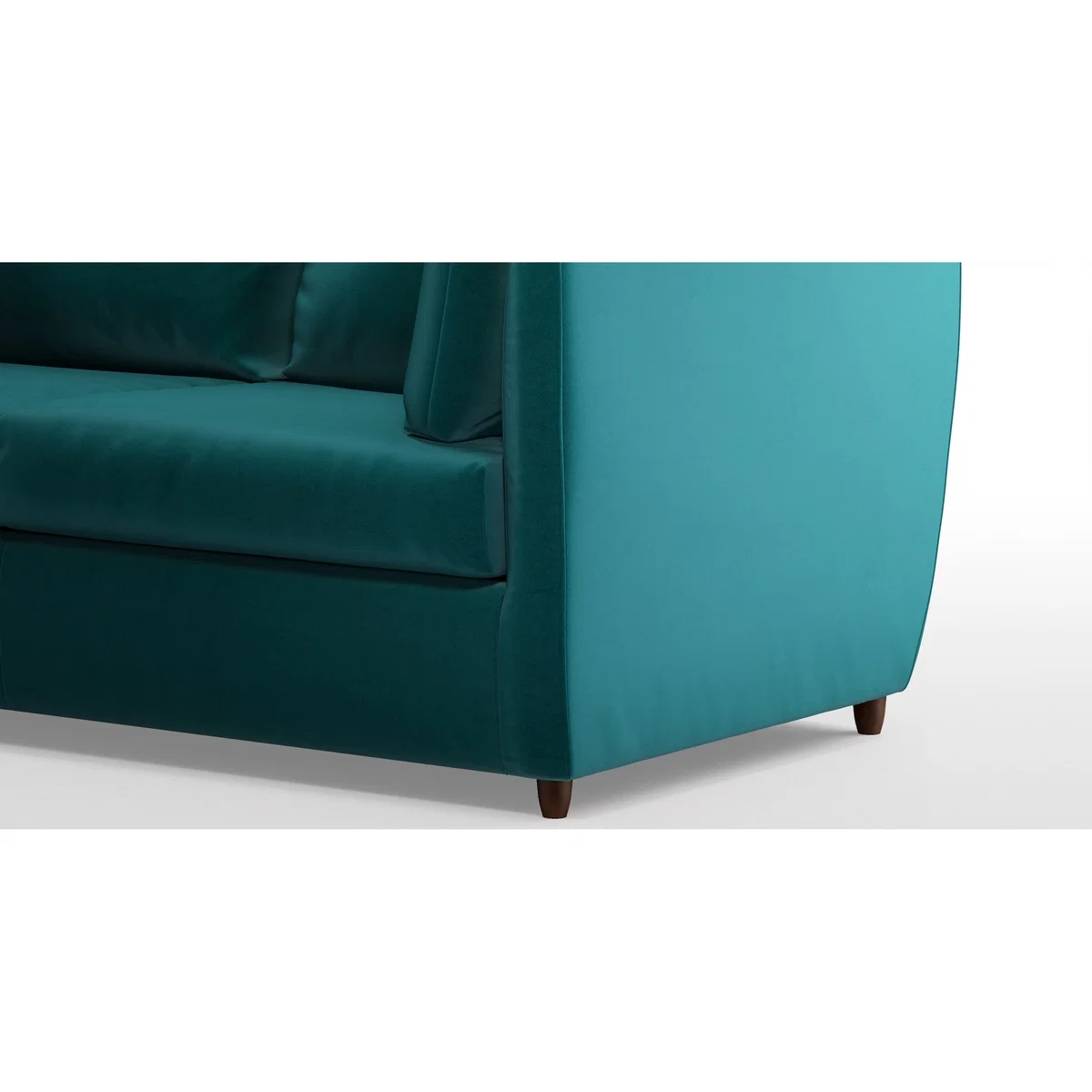 Custom MADE Milner Sofa Bed with Memory Foam Mattress, Tuscan Teal Velvet – image 6