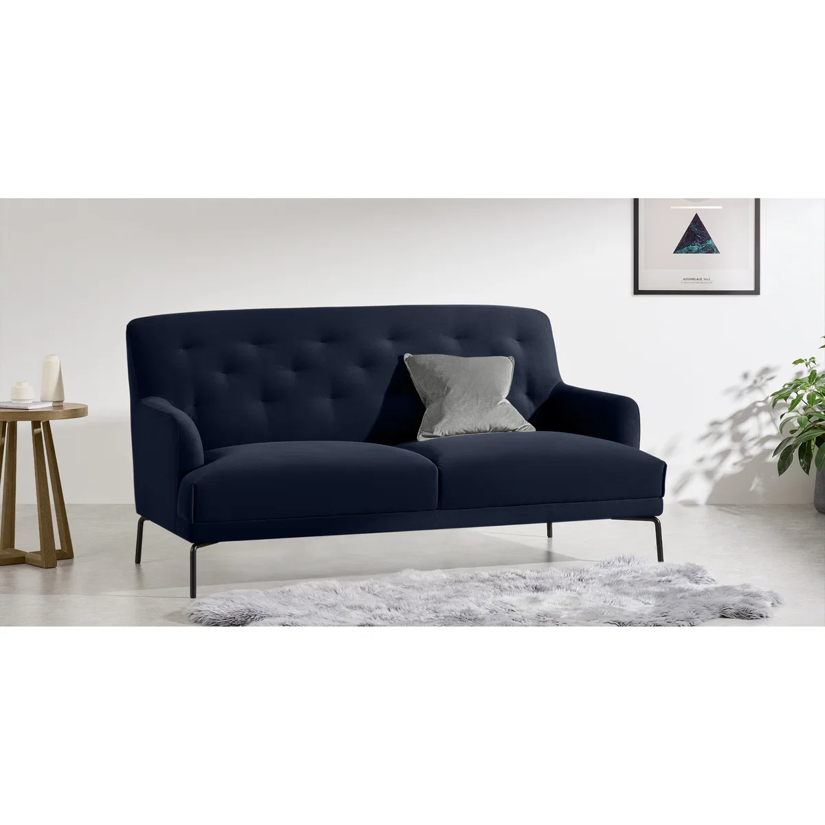 Attwood 2.5 Seater Sofa, Ink Blue Velvet – image 3