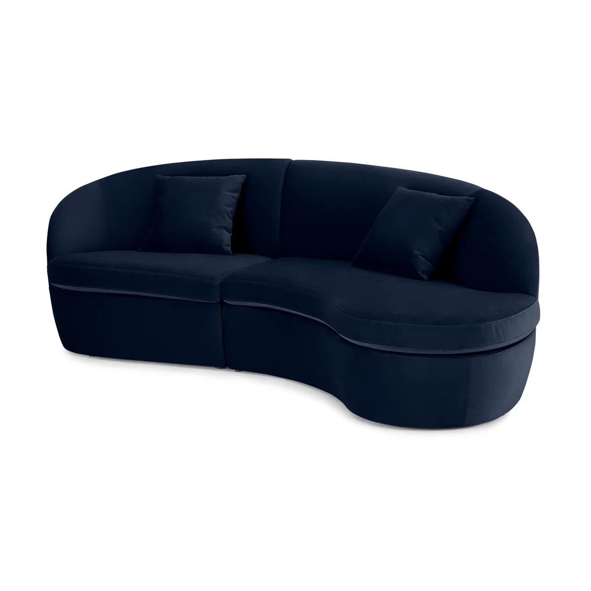 Reisa Right Hand Facing Chaise End Sofa, Ink Blue Velvet – image 2