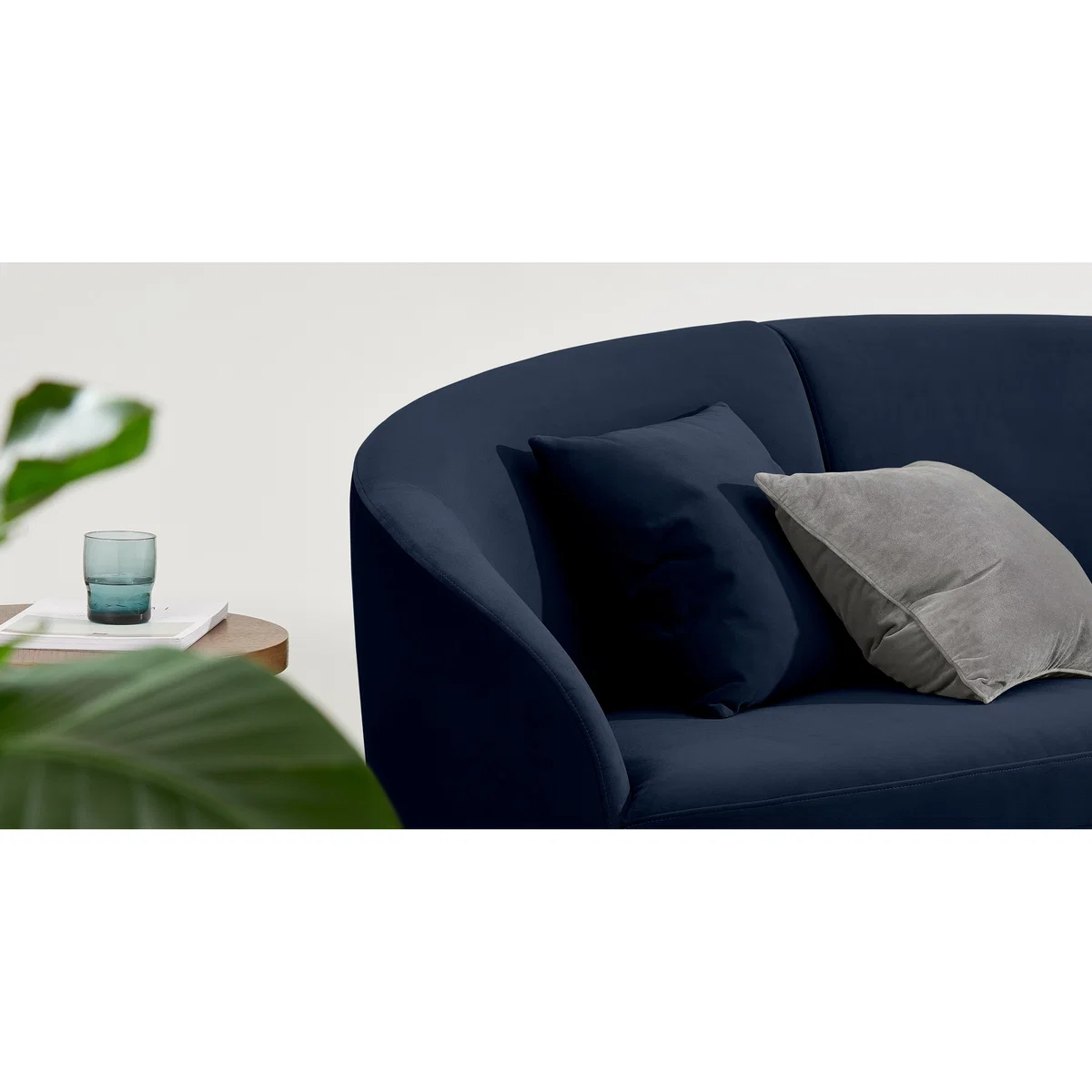 Reisa Right Hand Facing Chaise End Sofa, Ink Blue Velvet – image 4