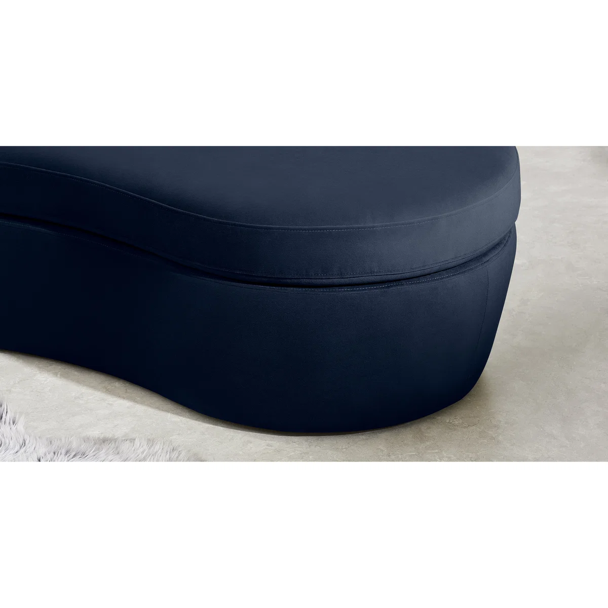 Reisa Right Hand Facing Chaise End Sofa, Ink Blue Velvet – image 6