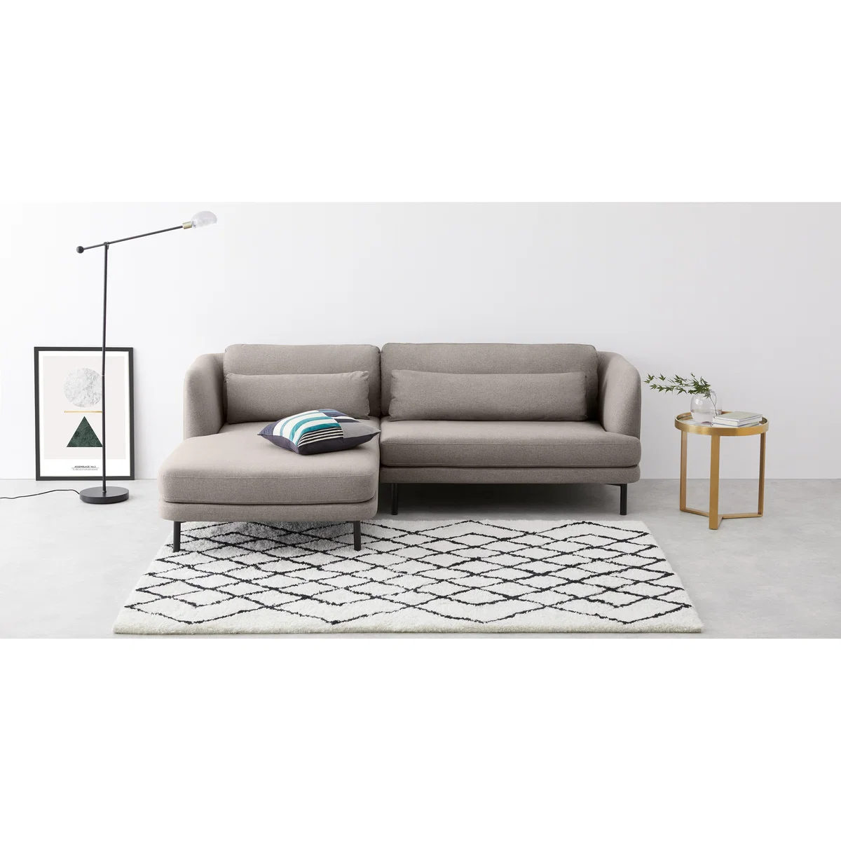 Herman Left Hand Facing Chaise End Corner Sofa, Manhattan Grey – image 2