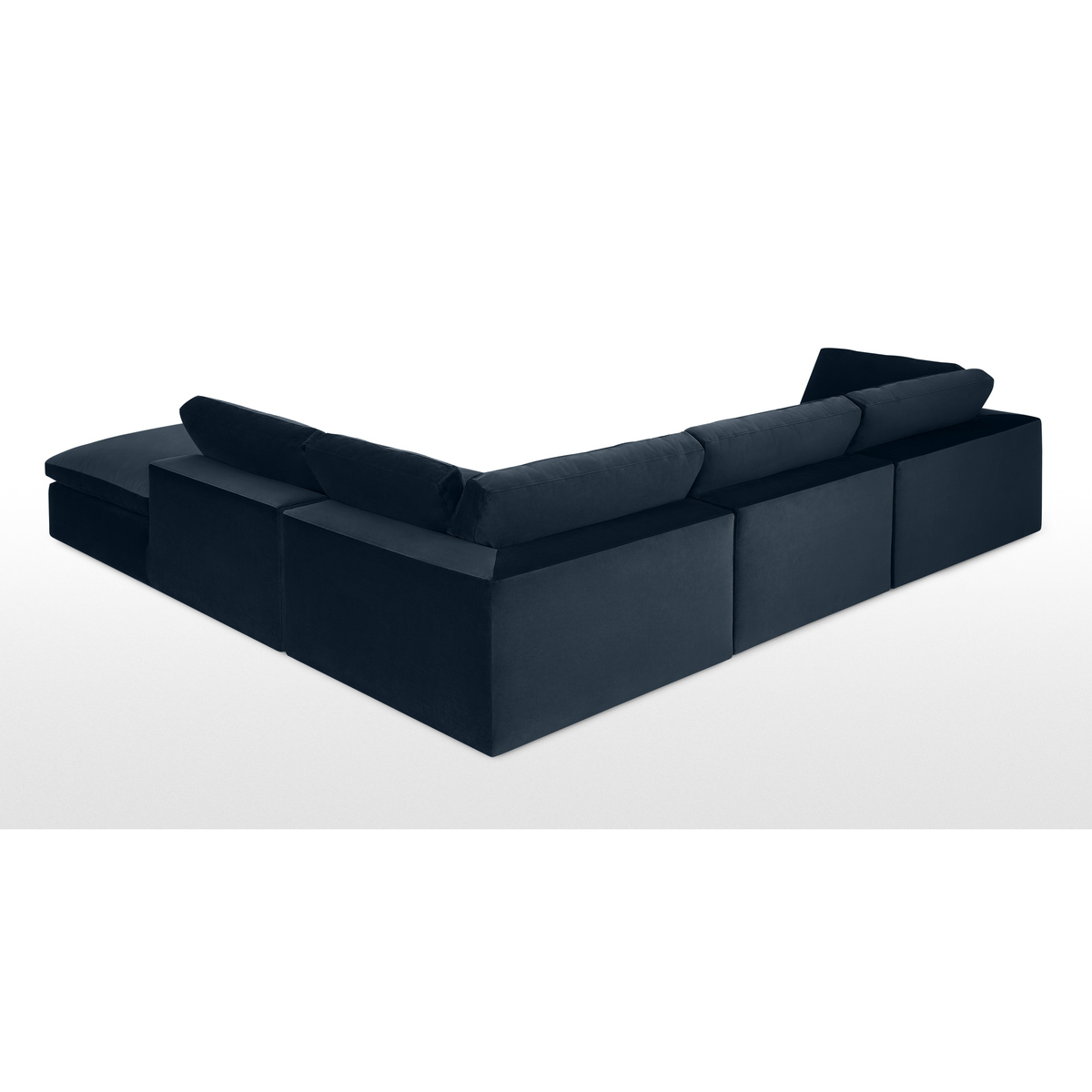 Samona Right Hand Facing Full Corner Sofa, Dark Blue Velvet – image 5