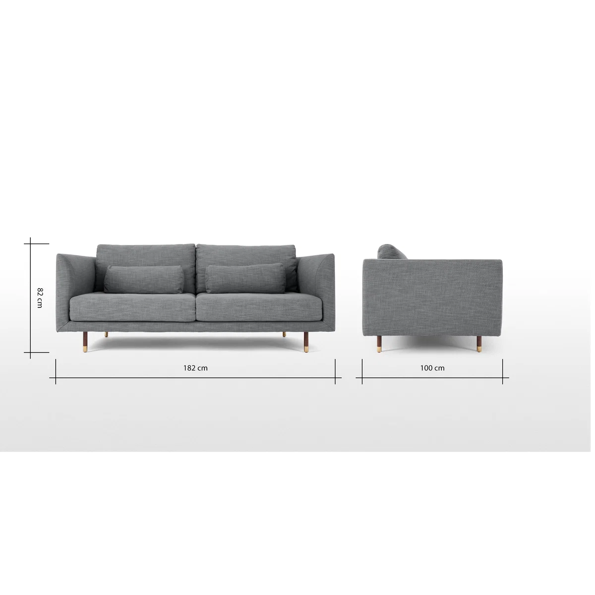 Jules 2 Seater Sofa, Austria Grey – image 8