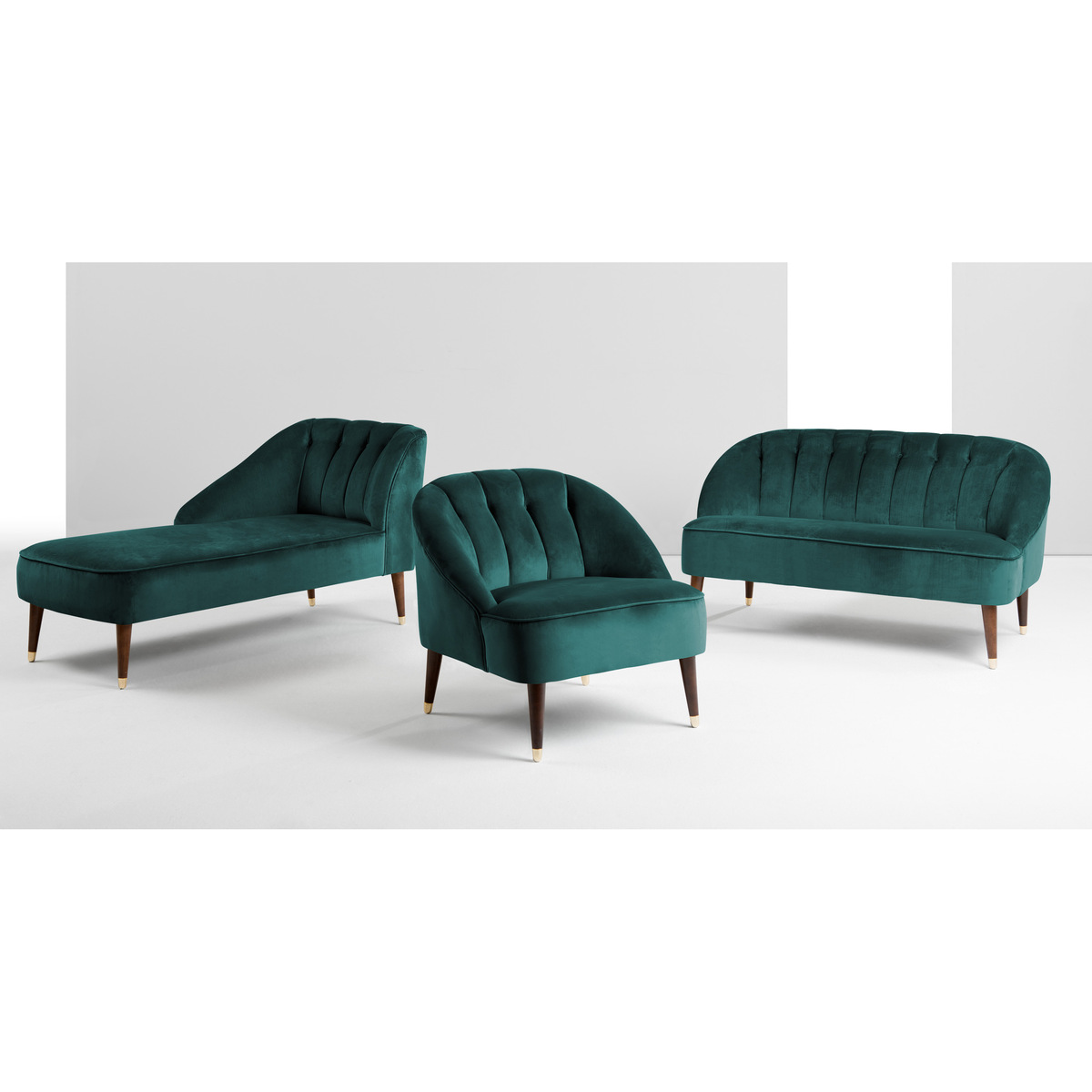 Margot 2 Seater Sofa, Peacock Blue Velvet – image 6