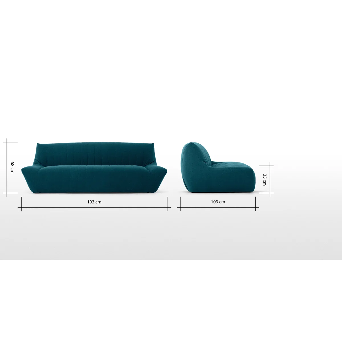 Ivan 3 Seater Sofa, Mineral Blue – image 8