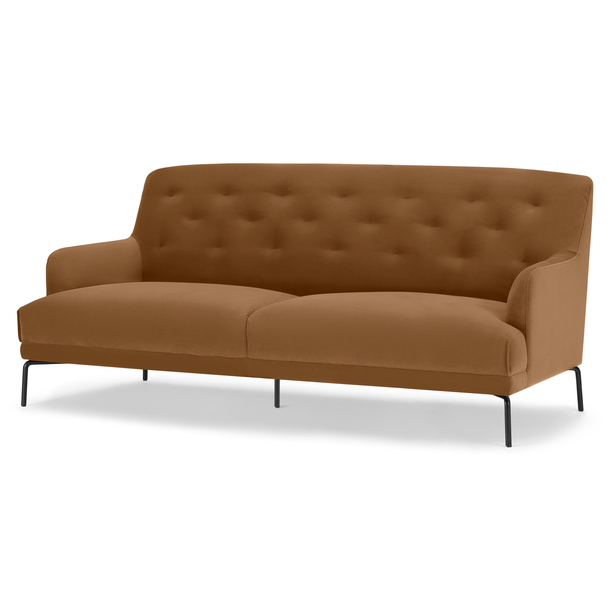 Attwood 3 Seater Sofa, Golden Amber Velvet – image 2