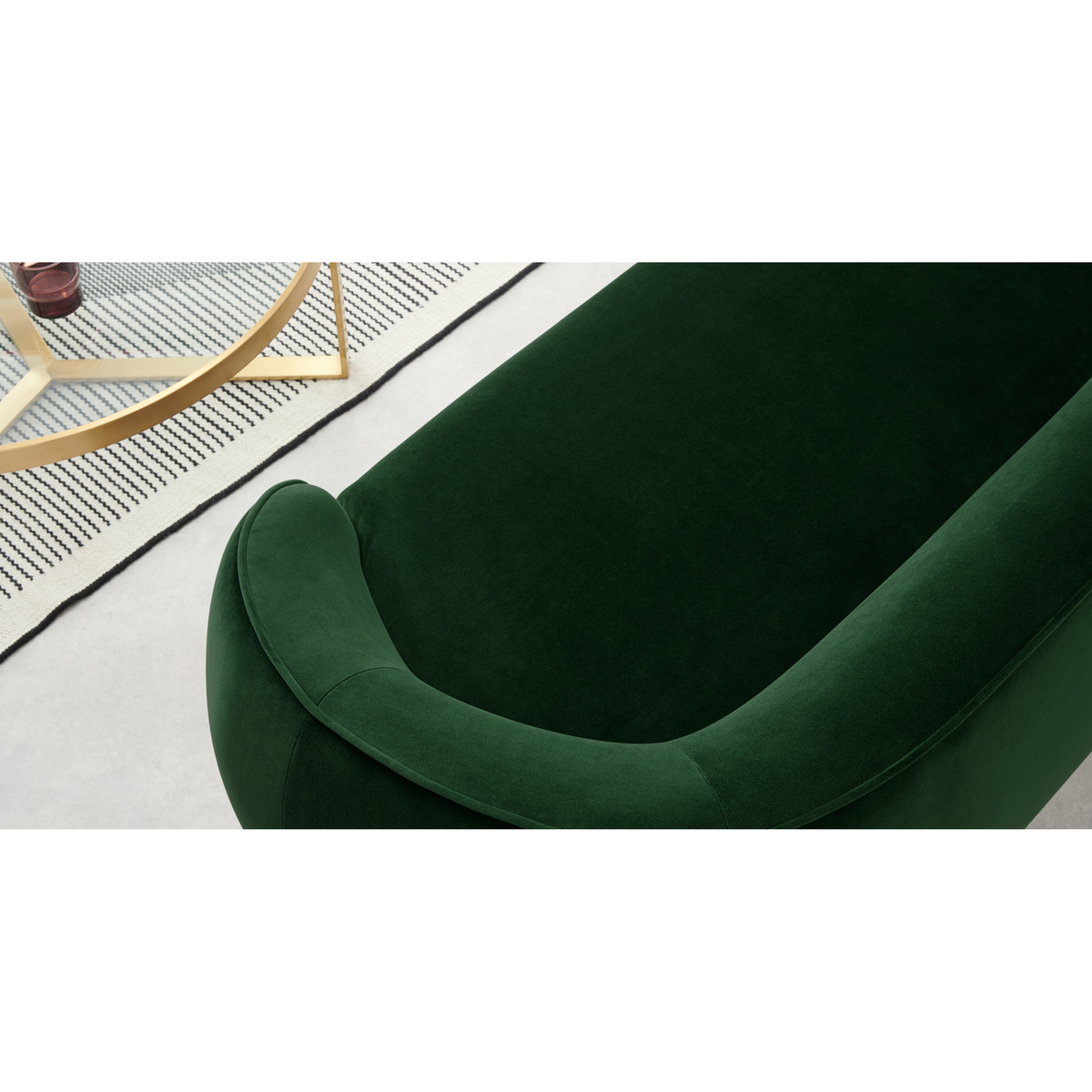 Trudy 3 Seater Sofa, Pine Green Velvet – image 6