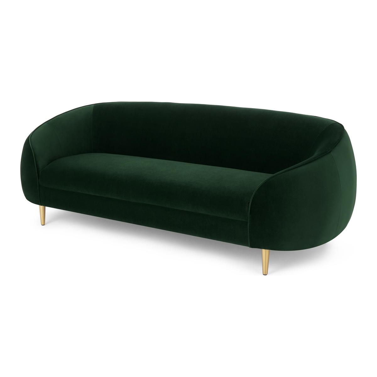 Trudy 3 Seater Sofa, Pine Green Velvet – image 1