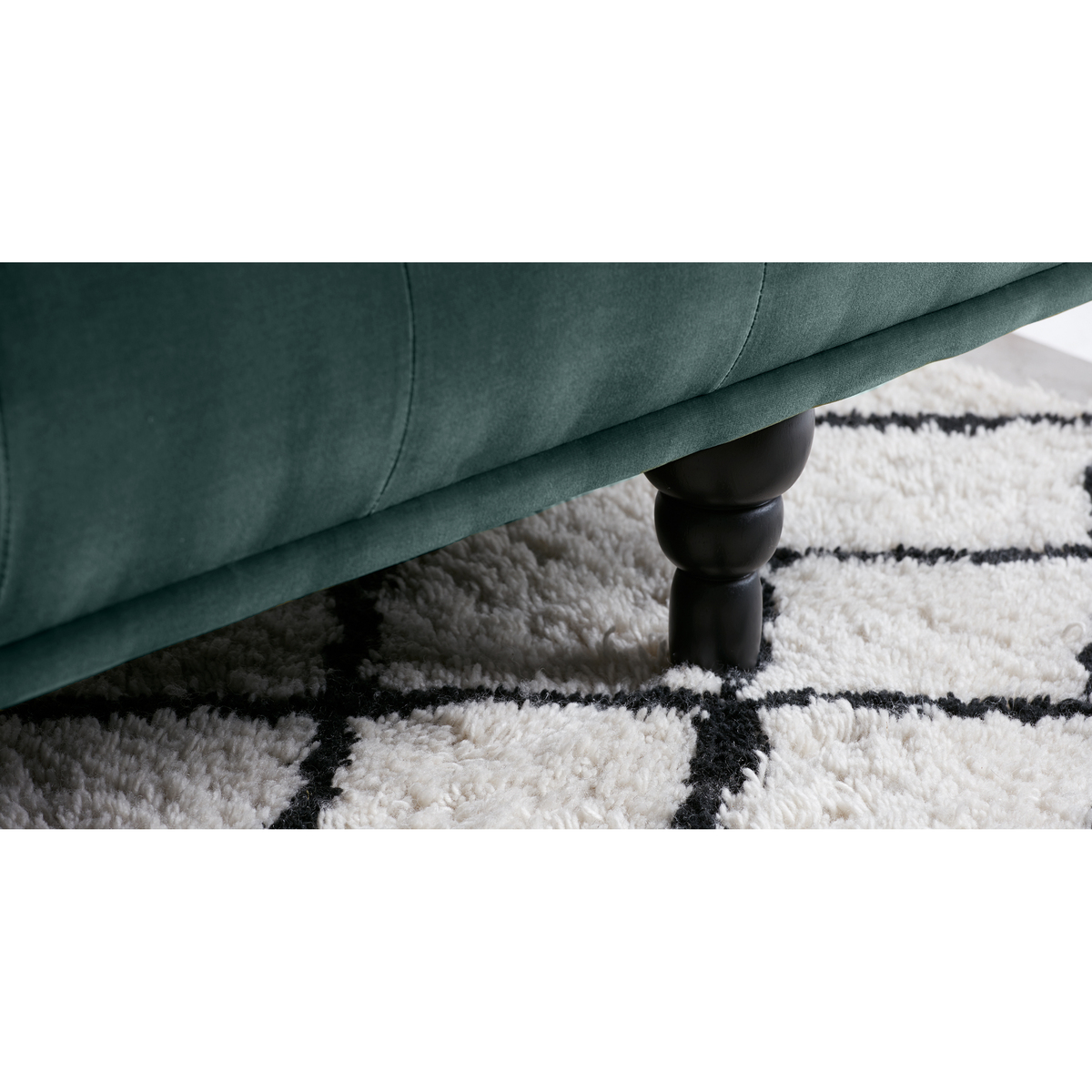 Connor 3 Seater Sofa, Petrol Cotton Velvet – image 3