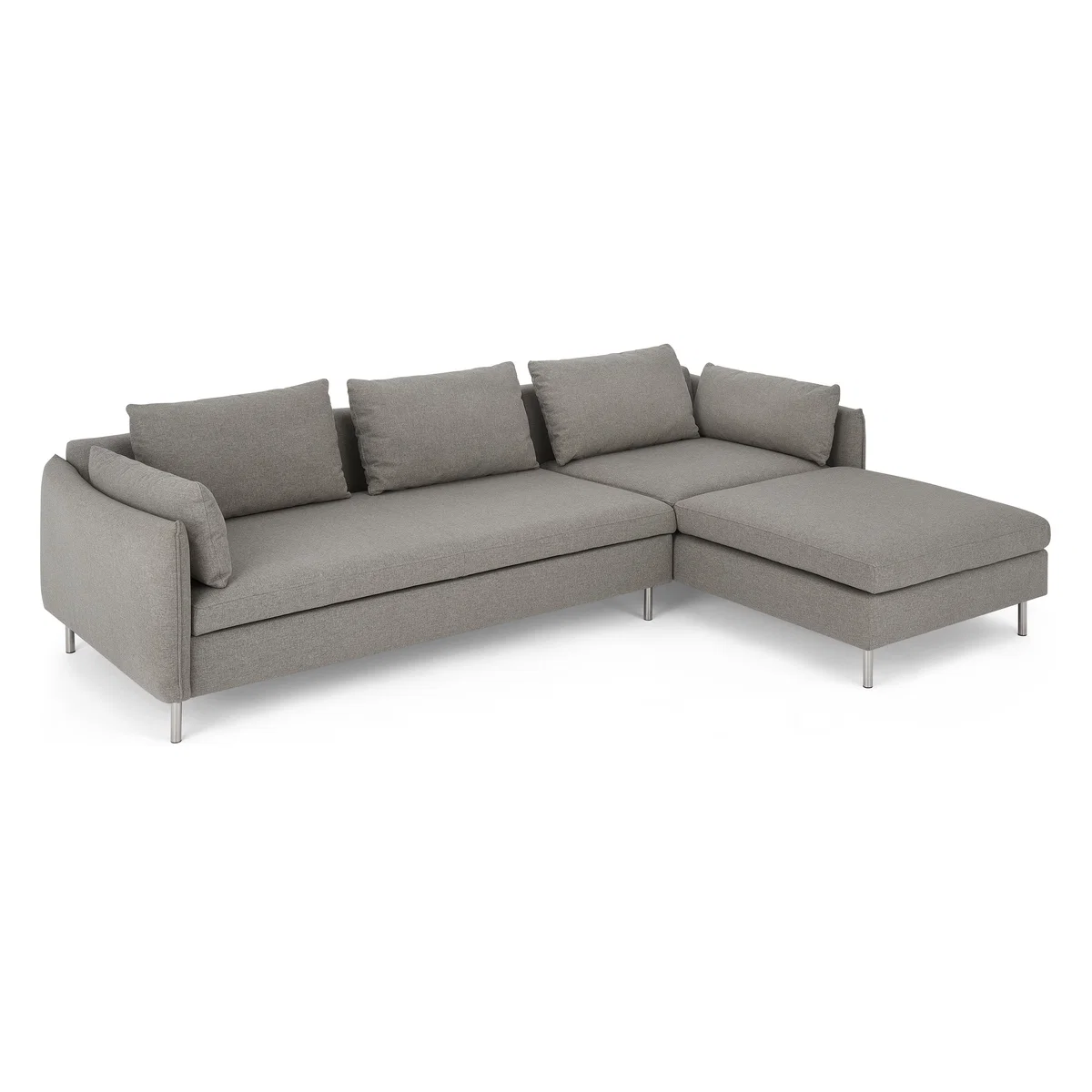 Vento Right Hand Facing Chaise End Sofa Bed, Manhattan Grey – image 2