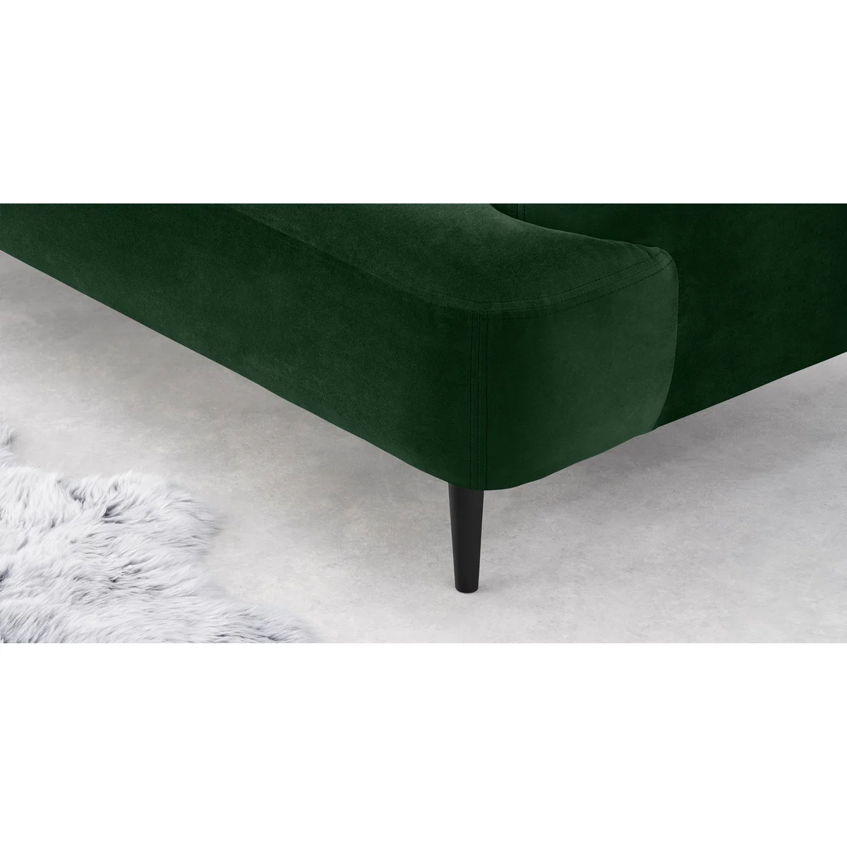 Giselle 3 Seater Sofa, Pine Green Velvet – image 6
