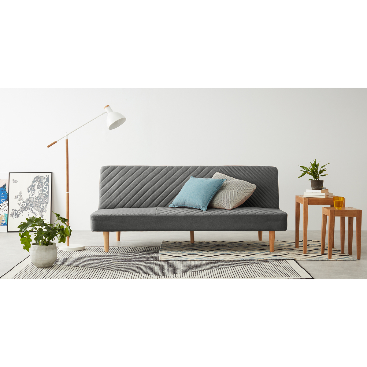 Ryson Click Clack Sofa Bed, Marl Grey – image 3