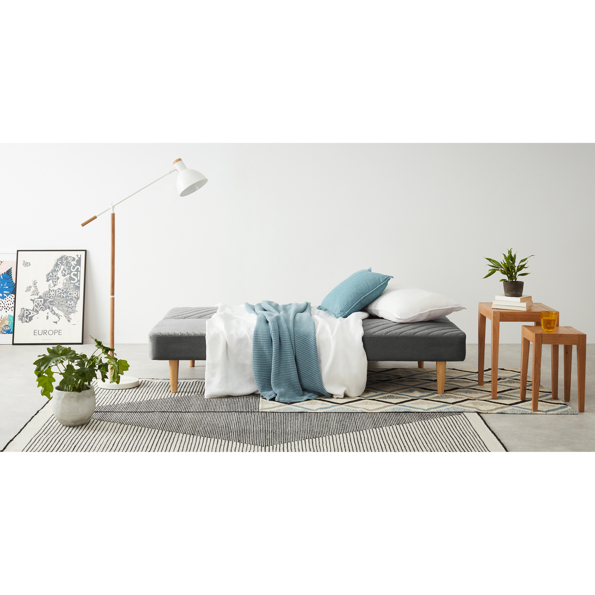 Ryson Click Clack Sofa Bed, Marl Grey – image 6