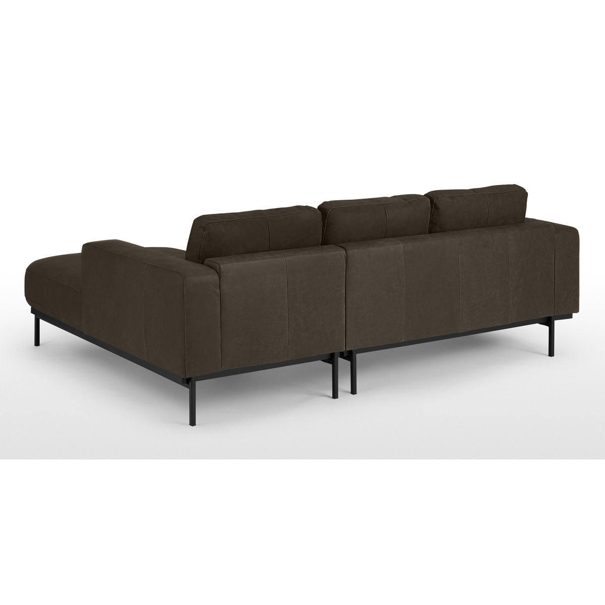 Jarrod Right Hand facing Chaise End Corner Sofa, Truffle Brown Leather – image 5