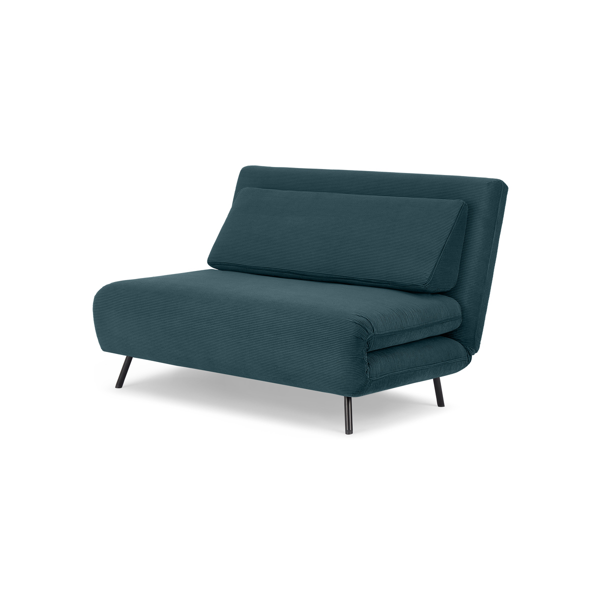Kahlo Double Seat Sofa Bed, Teal Corduroy Velvet – image 2