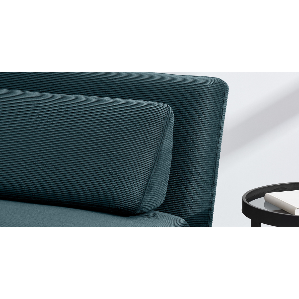 Kahlo Double Seat Sofa Bed, Teal Corduroy Velvet – image 6