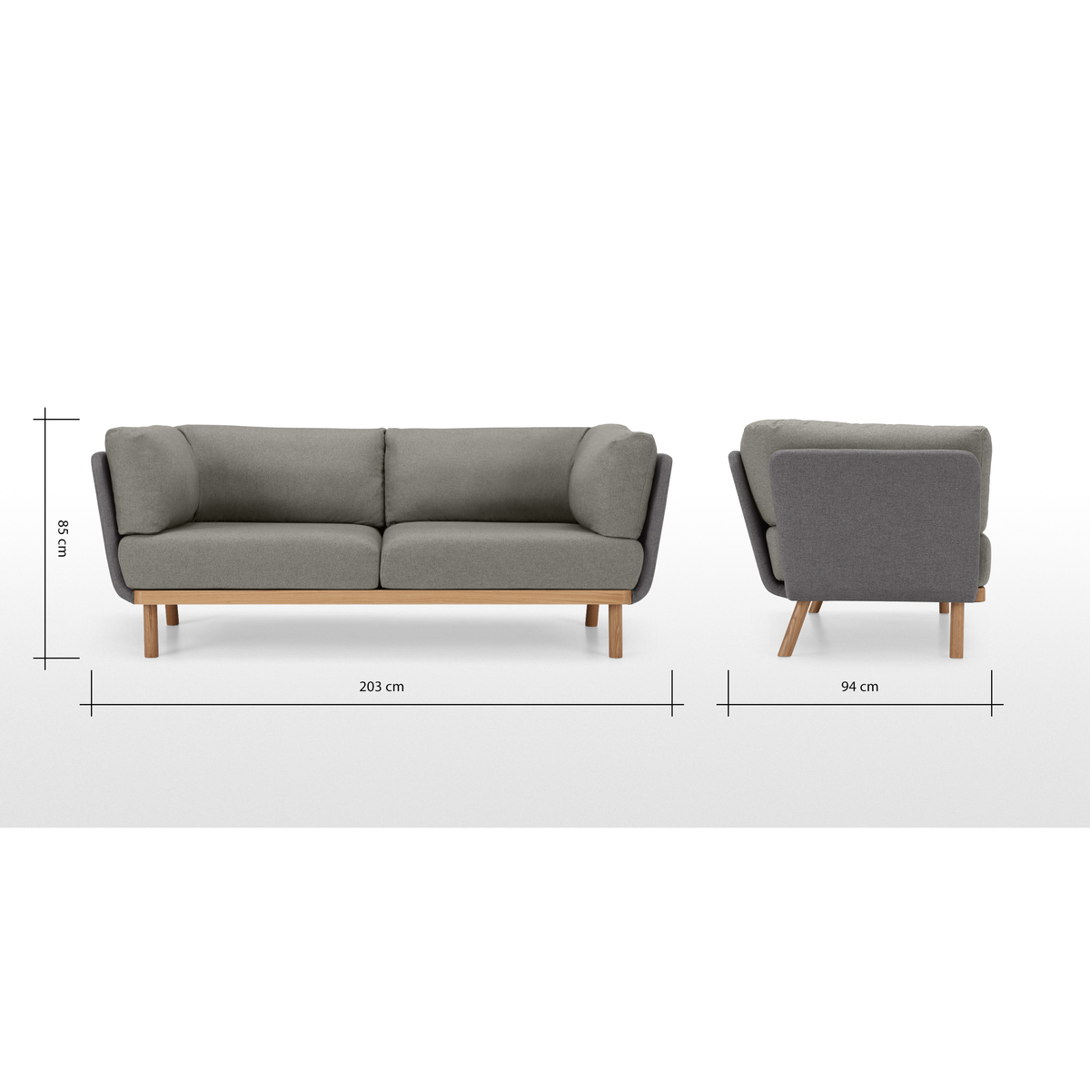 Tromso 3 Seater Sofa, Metropolitan Grey – image 7