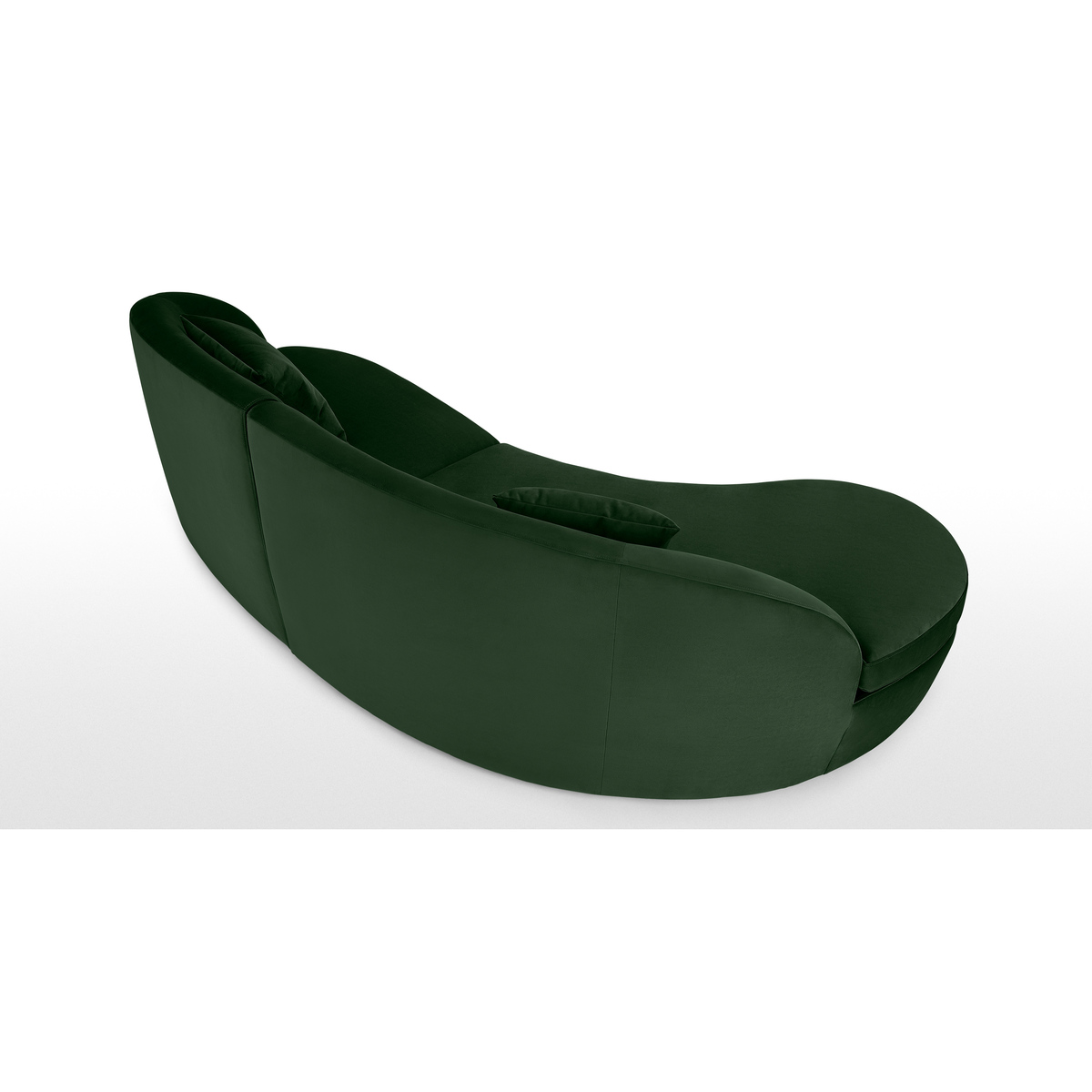 Reisa Left Hand Facing Chaise End Sofa, Pine Green Velvet – image 5