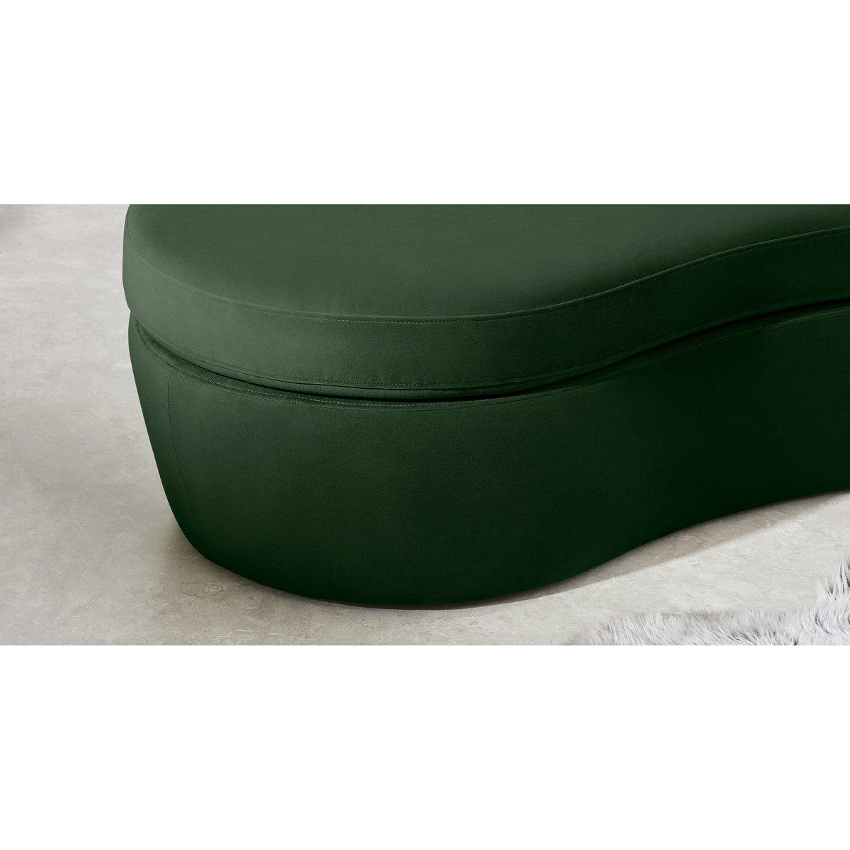 Reisa Left Hand Facing Chaise End Sofa, Pine Green Velvet – image 6