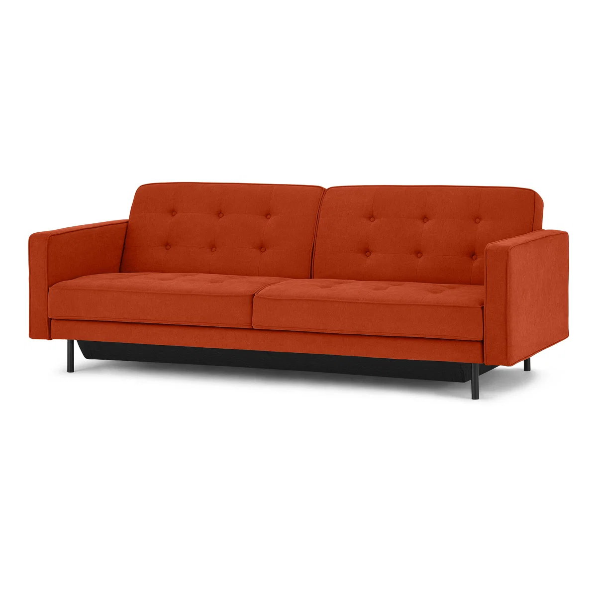 Rosslyn Click Clack Sofa Bed with Storage, Sedona Orange – image 2