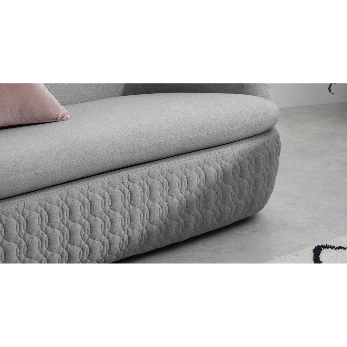 Tandy Large 2 Seater Sofa, Quilted, Cool Grey – image 4