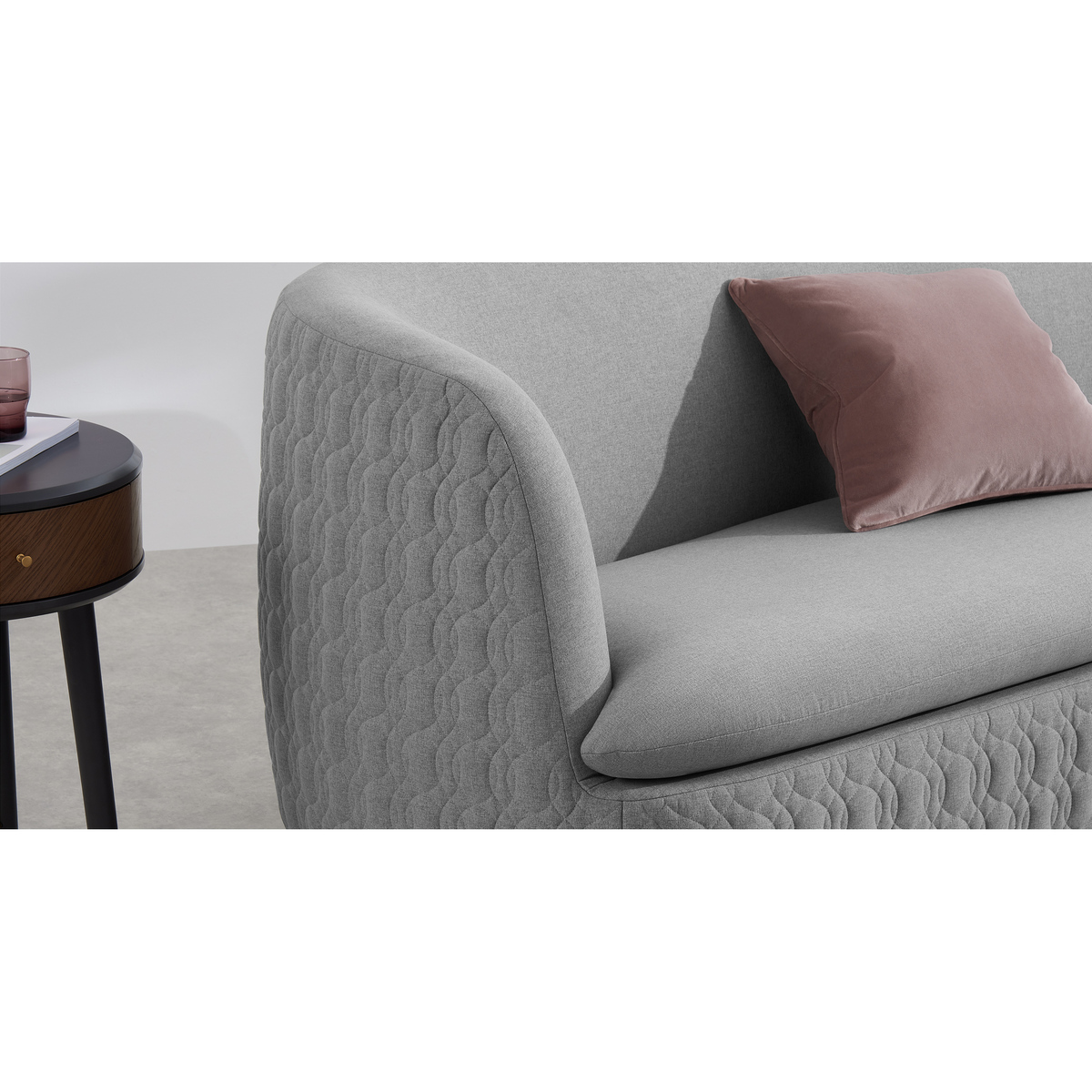 Tandy Large 2 Seater Sofa, Quilted, Cool Grey – image 6
